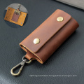 Custom New Design Genuine Leather House Keeper Key Holder Multi Hooks Waist Luxury Key Pouch Bags Men Key Wallet